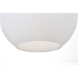 Living District Baxter 3-Light Metal & Glass Pendant in Black/Frosted White