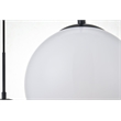 Living District Baxter 3-Light Metal & Glass Pendant in Black/Frosted White
