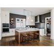 Living District Baxter 3-Light Metal & Glass Pendant in Chrome/Frosted White
