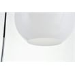 Living District Baxter 3-Light Metal & Glass Pendant in Chrome/Frosted White