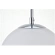Living District Baxter 3-Light Metal & Glass Pendant in Chrome/Frosted White