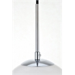 Living District Baxter 3-Light Metal & Glass Pendant in Chrome/Frosted White