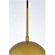 Living District Eclipse 5-Light Metal & Glass Pendant in Brass/Clear