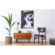 Living District Eclipse 1-Light Metal & Glass Table Lamp in Black/Frosted White