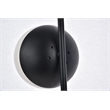 Living District Eclipse 1-Light Metal & Glass Table Lamp in Black/Frosted White