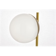 Living District Eclipse 1-Light Metal Table Lamp in Brass and Frosted White