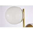 Living District Eclipse 2-Light Metal & Glass Floor Lamp in Brass/Frosted White