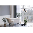 Living District Eclipse 2-Light Metal & Glass Pendant in Black/Frosted White