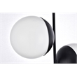 Living District Eclipse 2-Light Metal & Glass Pendant in Black/Frosted White