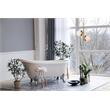 Living District Eclipse 2-Light Metal & Glass Pendant in Brass/Frosted White