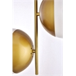 Living District Eclipse 2-Light Metal & Glass Pendant in Brass/Frosted White