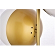Living District Eclipse 2-Light Metal & Glass Pendant in Brass/Frosted White