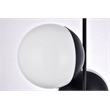 Living District Eclipse 3-Light Glass & Metal Pendant in Black/Frosted White