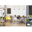 Living District Ashwell 1-Light Metal Pendant in Black & Clear Finish