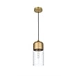 Living District Ashwell 1-Light Metal Pendant in Chrome and Clear