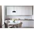 Living District Ashwell 1-Light Metal & Glass Pendant in Black/Clear