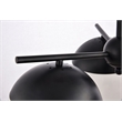 Living District Eclipse 3-Light Metal & Glass Pendant in Black and Frosted White