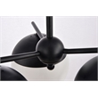 Living District Eclipse 3-Light Metal & Glass Pendant in Black and Frosted White
