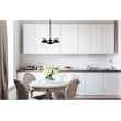 Living District Eclipse 3-Light Glass & Metal Pendant in Black/Clear