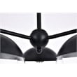 Living District Eclipse 3-Light Glass & Metal Pendant in Black/Clear