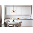 Living District Eclipse 3-Light Glass & Metal Pendant in Brass/Frosted White