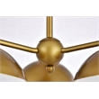 Living District Eclipse 3-Light Glass & Metal Pendant in Brass/Frosted White