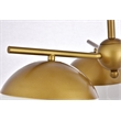 Living District Eclipse 3-Light Glass & Metal Pendant in Brass/Frosted White