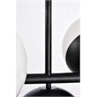 Living District Eclipse 7-Light Metal & Glass Pendant in Black/Frosted White