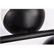 Living District Eclipse 7-Light Metal & Glass Pendant in Black/Frosted White