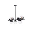 Living District Eclipse 7-Light Metal & Glass Pendant in Black/Clear