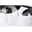 Living District Eclipse 7-Light Metal & Glass Pendant in Black/Clear