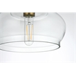 Living District Destry 1-Light Metal Pendant in Black and Clear