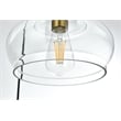 Living District Destry 3-Light Metal Pendant in Black and Clear