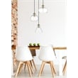 Living District Destry 3-Light Metal Pendant in Black and Clear