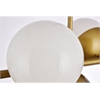 Living District Eclipse 7-Light Metal & Glass Pendant in Brass/Frosted White