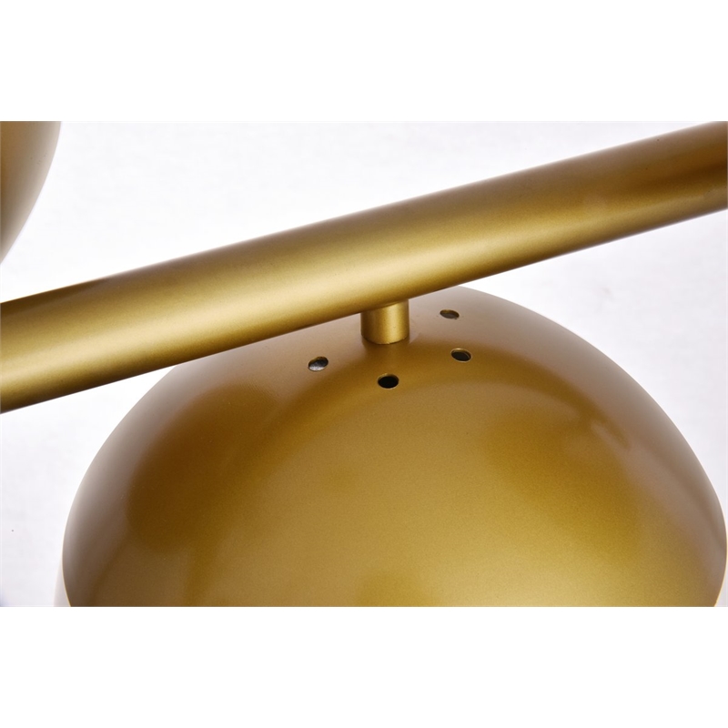 Living District Eclipse 7-Light Metal & Glass Pendant in Brass/Frosted White