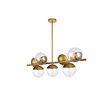 Living District Eclipse Light Metal & Glass Pendant in Brass/Clear
