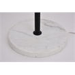 Living District Eclipse 1-Light Metal & Glass Floor Lamp in Black/Frosted White
