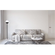 Living District Eclipse 1-Light Metal & Glass Floor Lamp in Black/Clear