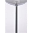 Living District Eclipse 1-Light Metal & Glass Floor Lamp in Chrome/Frosted White