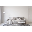 Living District Eclipse 1-Light Metal & Glass Floor Lamp in Chrome/Clear