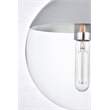 Living District Eclipse 1-Light Metal & Glass Floor Lamp in Chrome/Clear