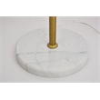 Living District Eclipse 1-Light Metal & Glass Floor Lamp in Brass/Frosted White