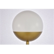 Living District Eclipse 1-Light Metal & Glass Floor Lamp in Brass/Frosted White