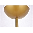 Living District Eclipse 1-Light Metal & Glass Floor Lamp in Brass/Clear