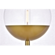 Living District Eclipse 1-Light Metal & Glass Floor Lamp in Brass/Clear