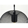 Living District Keller 1-Light Mid-Century Metal Pendant - Black Finish