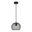 Living District Keller 1-Light Metal Iron Pendant in Black Finish