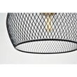 Living District Keller 1-Light Metal Iron Pendant in Black Finish