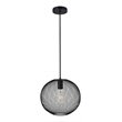 Living District Keller 1-Light Metal Pendant in Black Finish